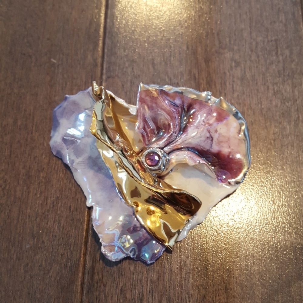 Vintage Lacombe Pin from 1988 with Purple Stone